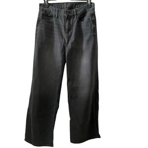 AMERICAN EAGLE Jeans Low Rise Skater Jean Wide Leg Faded Black Womens Size 2